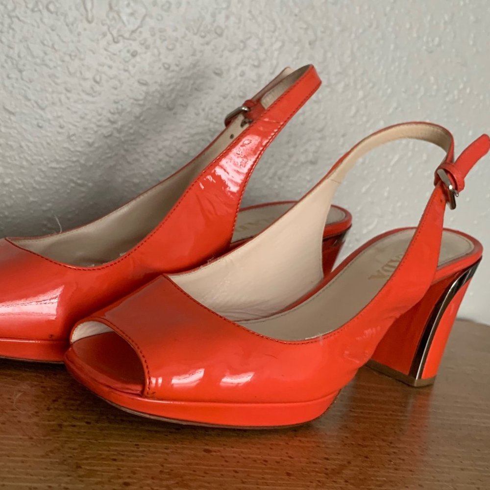 Prada slingback peep toe heels